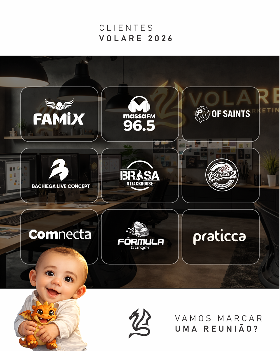 Clientes e projetos da Volare Negócios